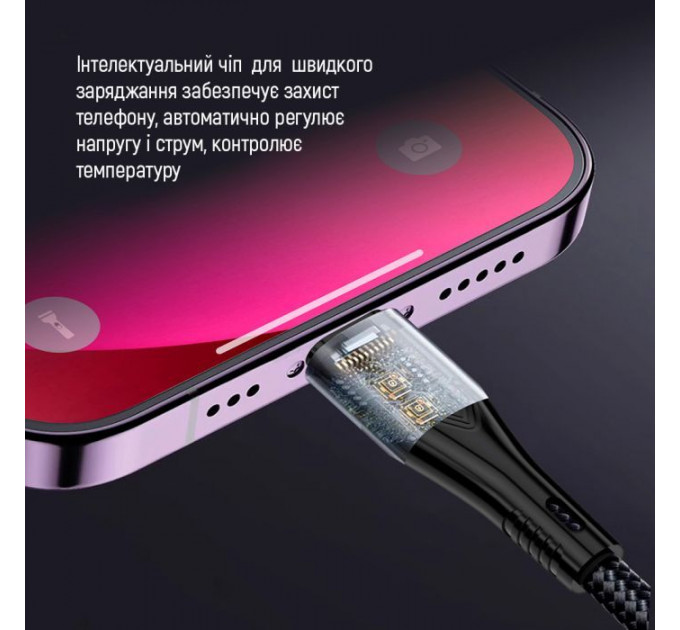Дата кабеля USB-C to Lightning + Micro 5P + USB-C 1.2m 3.0A (PD60W data) Black ColorWay (CW-CBPDU3060-BK)