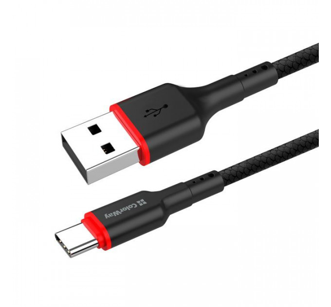 Дата кабеля USB 2.0 AM to USB-C 1.0m 2.4А black ColorWay (CW-CBUC064-BK) Дата кабеля USB 2.0 AM to USB-C 1.0m 2.4А black ColorWay (CW-CBUC064-BK)