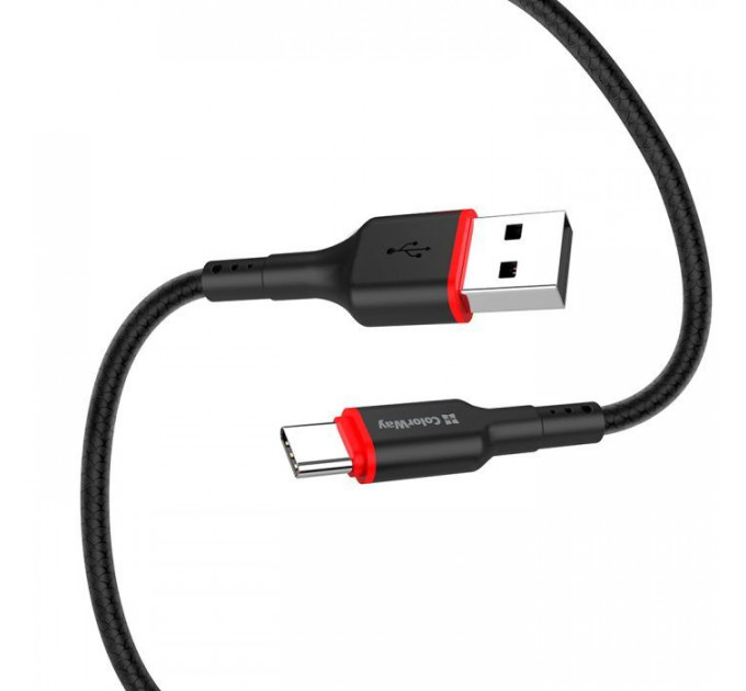Дата кабеля USB 2.0 AM to USB-C 1.0m 2.4А black ColorWay (CW-CBUC064-BK)