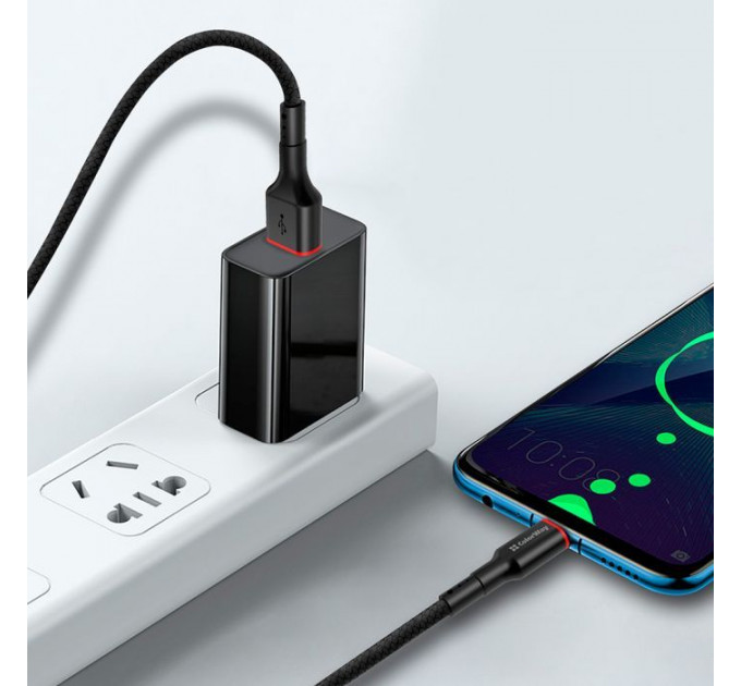 Дата кабеля USB 2.0 AM to USB-C 1.0m 2.4А black ColorWay (CW-CBUC064-BK)