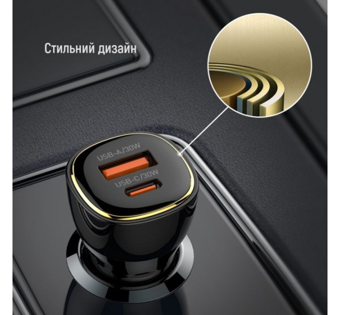 Зарядное устройство для ColorWay PowerDelivery PPS USB (USB-A+USB-C) (60W) Black (CW-CHA046PD-BK)