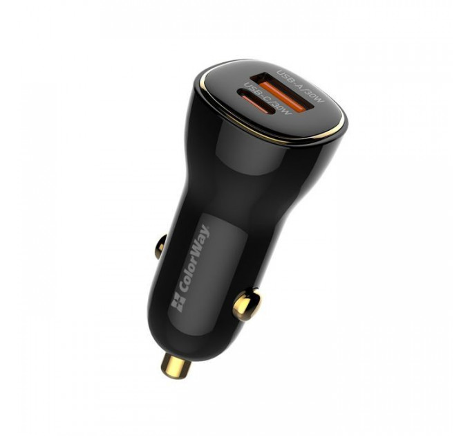 Зарядное устройство для ColorWay PowerDelivery PPS USB (USB-A+USB-C) (60W) Black (CW-CHA046PD-BK)