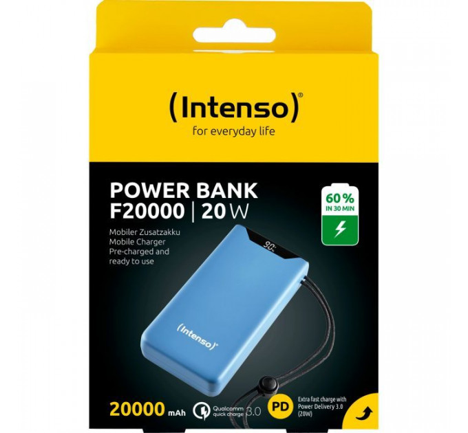 Батарея універсальна Intenso F20000 20000mAh PD\/18W, QC3.0, blue (7332055)