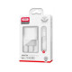 Зарядний пристрій XO L97 (1Type-C\/1USB\/2.4A) + USB - MicroUSB White (XO-L97-MC)