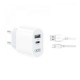 Зарядний пристрій XO L97 (1Type-C\/1USB\/2.4A) + USB - MicroUSB White (XO-L97-MC)