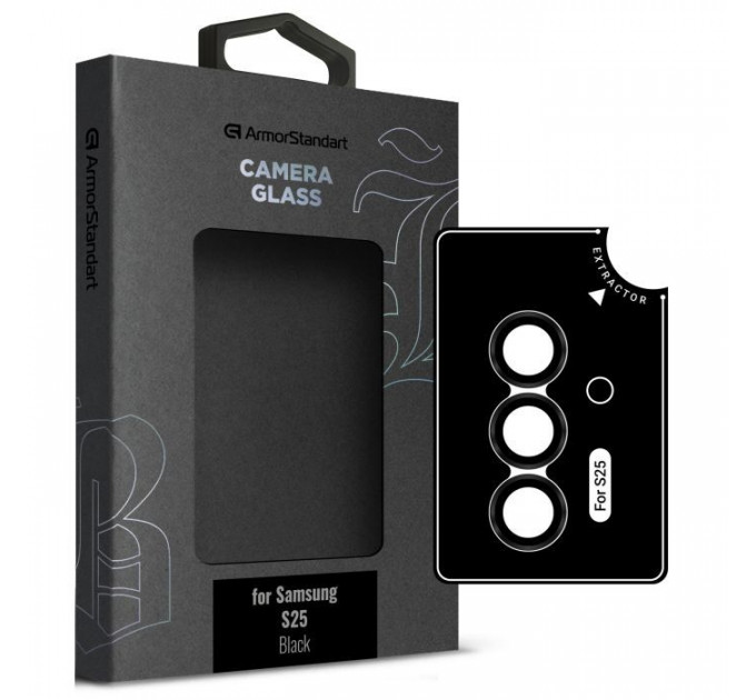 Скло захисне Armorstandart Camera Supreme BI Samsung S25 Black (ARM83218)