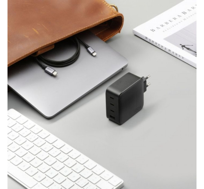 Зарядний пристрій Ugreen 4xUSB 100W (3xUSB-C+USB-A) Gan Tech Fast GAN Charger black CD226 (40747)