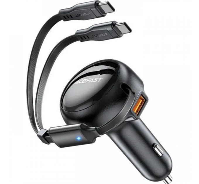 Зарядний пристрій Acefast 3xUSB 53W (2xUSB-C+USB-A) + cable USB-C 2in1 B13 (6974316282921)