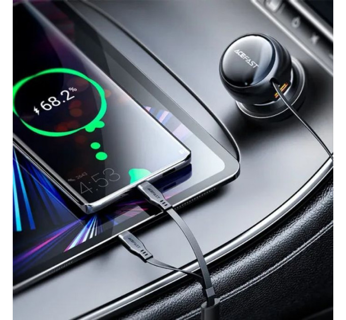 Зарядний пристрій Acefast 3xUSB 53W (2xUSB-C+USB-A) + cable USB-C 2in1 B13 (6974316282921)