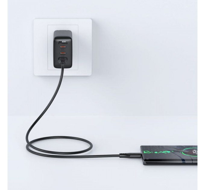 Дата кабель USB 2.0 AM to USB-C 1.2m 3.0A TPE Black Acefast (6974316280866)