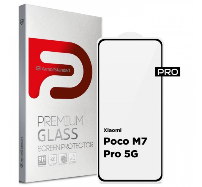 Скло захисне Armorstandart Pro Xiaomi Poco M7 Pro 5G Black (ARM83140)