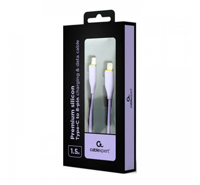 Дата кабель USB 2.0 AM to Lightning 1.5m 2.25A Cablexpert (CC-USB2S-CM8PM-1.5M-P)