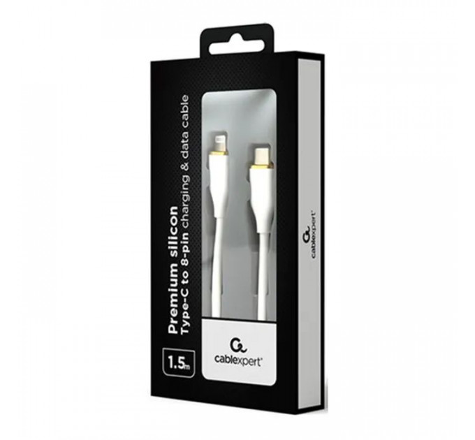 Дата кабель USB 2.0 AM to Lightning 1.5m 2.25A Cablexpert (CC-USB2S-CM8PM-1.5M-W)