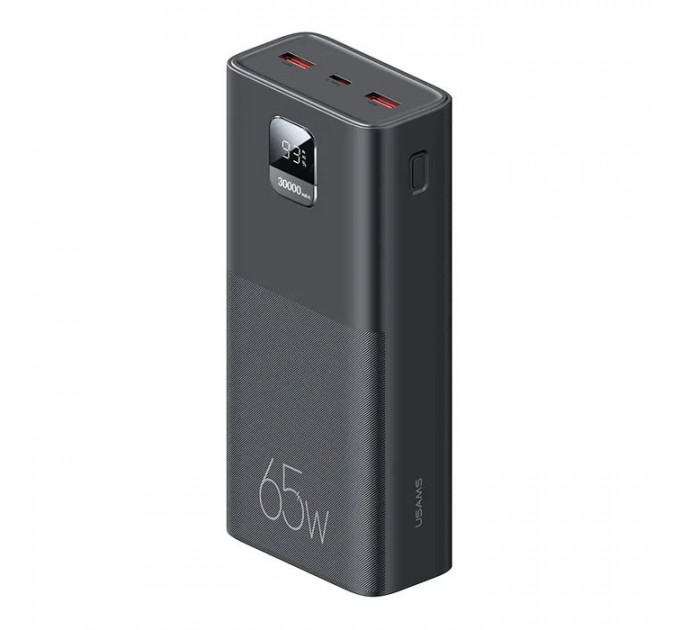 Батарея универсальная Usams PB68 30000mAh PD\/3.0\/65W, QC\/3.0, Black (ATXLOGTC01)