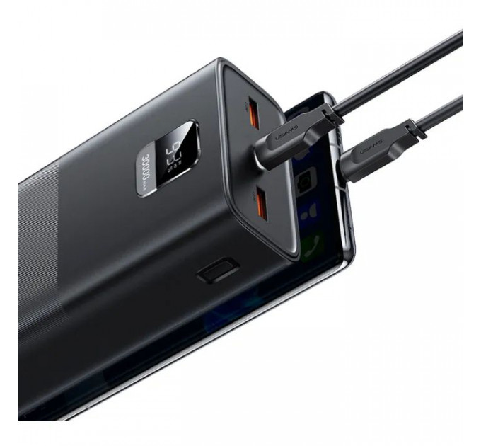 Батарея универсальная Usams PB68 30000mAh PD\/3.0\/65W, QC\/3.0, Black (ATXLOGTC01)