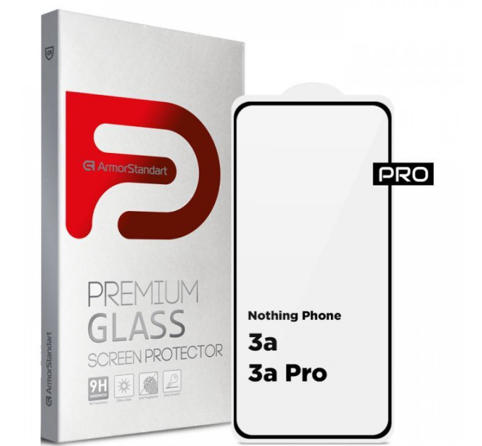 Скло захисне Armorstandart Pro Nothing Phone (3a) \/ (3a) Pro Black (ARM85466)
