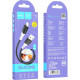 Дата кабель USB 2.0 AM to Lightning 1.0m 2.4A silicone X82 black HOCO (6931474768537)