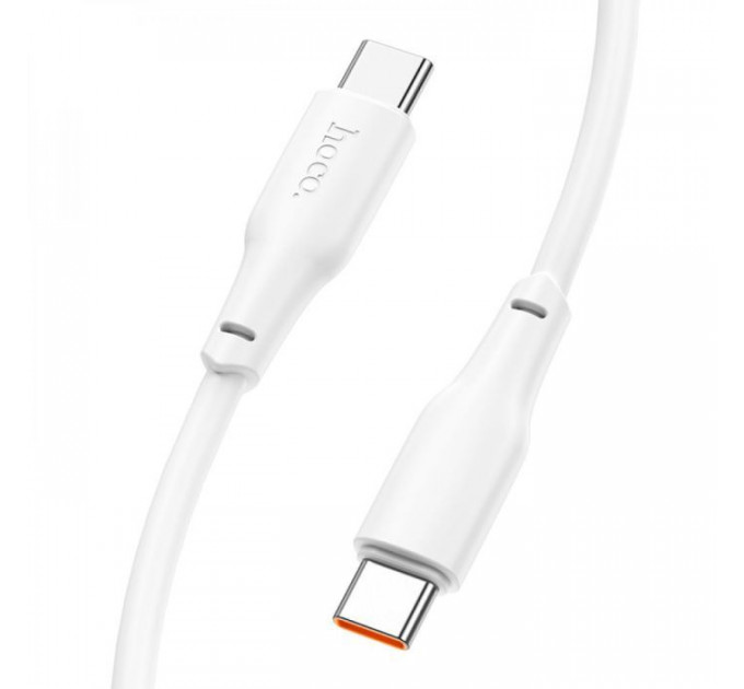 Дата кабель USB-C to USB-C 1.0m 100W TPE X93 white HOCO (6931474790712)