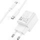 Зарядний пристрій HOCO C147A Charm 1xUSB-C PD20W + 1xUSB QC3.0 + cable USB-C to USB-C White (6942007630290)