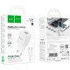 Зарядний пристрій HOCO C147A Charm 1xUSB-C PD20W + 1xUSB QC3.0 + cable USB-C to USB-C White (6942007630290)