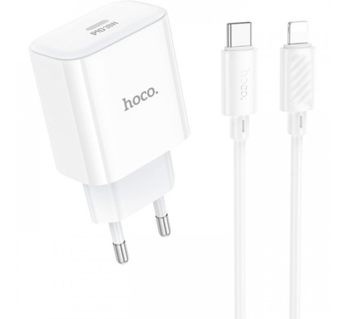 Зарядное устройство HOCO C76A Pro Majestic USB-C PD30W + cable USB-C to Lightning White (6942007616317) Зарядное устройство HOCO C76A Pro Majestic USB-C PD30W + cable USB-C to Lightning White (6942007616317)