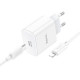 Зарядное устройство HOCO C76A Pro Majestic USB-C PD30W + cable USB-C to Lightning White (6942007616317)