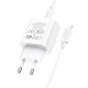 Зарядное устройство HOCO C76A Pro Majestic USB-C PD30W + cable USB-C to Lightning White (6942007616317)