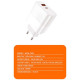 Зарядний пристрій WUW C209 1xUSB-C PD45W + 1xUSB QC3.0 18W White (WUW-C209)