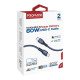 Дата кабель USB-C to USB-C 1.2m 60W PD FletchLink-CC blue Promate (fletchlink-cc.blue)