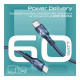 Дата кабель USB-C to USB-C 1.2m 60W PD FletchLink-CC blue Promate (fletchlink-cc.blue)
