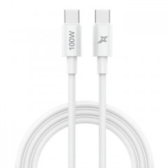 Дата кабель USB-C to USB-C 1.0m 100W white Grand-X (CC-100W)