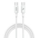 Дата кабель USB-C to USB-C 1.0m 100W white Grand-X (CC-100W)