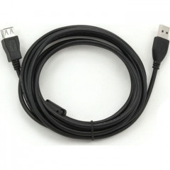 Дата кабель USB 2.0 AM\/AF 3.0m ferrite black Voltronic (YT-AM\/AF-3.0B)