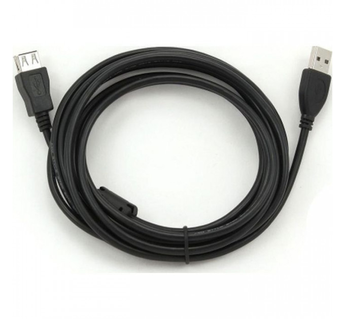 Дата кабеля USB 2.0 AM\/AF 3.0m ferrite black Voltronic (YT-AM\/AF-3.0B)