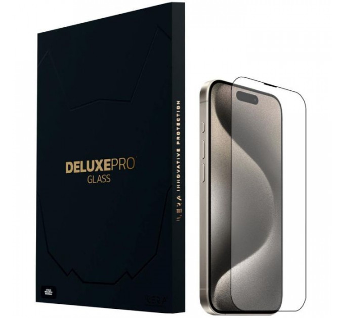 Скло захисне iLera DeLuxe Original Glass iPhone 15 Pro (ILFCDL15PR)