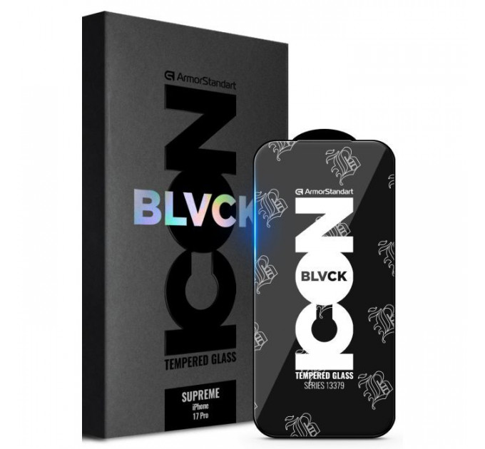 Стекло защитное Armorstandart Supreme Black Icon Apple iPhone 17 Pro (ARM86400) Стекло защитное Armorstandart Supreme Black Icon Apple iPhone 17 Pro (ARM86400)