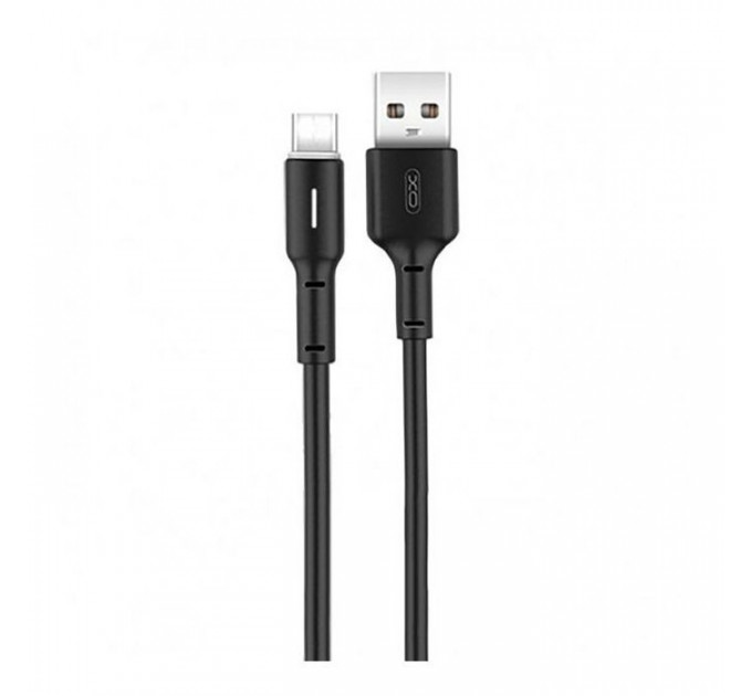 Дата кабель USB 2.0 AM to Micro 5P 1.0m 3A black XO (NB112-M-BK)