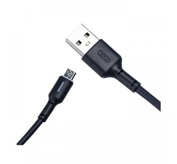 Дата кабель USB 2.0 AM to Micro 5P 1.0m 3A black XO (NB112-M-BK)