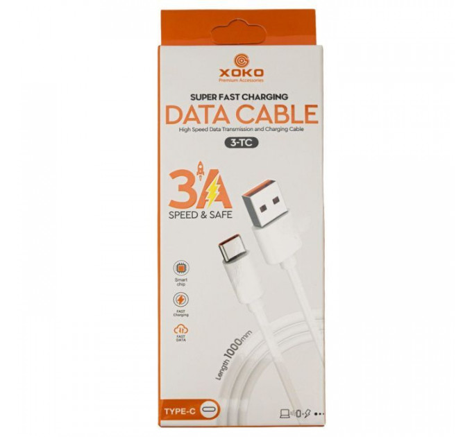 Дата кабель USB 2.0 AM to USB-C 3A XoKo (XK-3-TC)