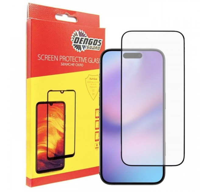 Стекло защитное Dengos Full Glue iPhone 17 Black (TGFG-408)