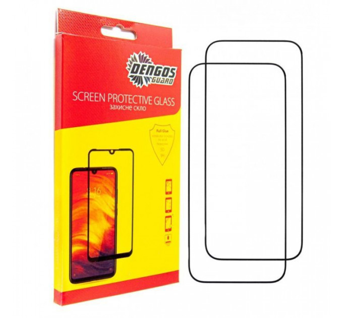 Скло захисне Dengos iPhone 17 Pro Black 2 pcs (DG-TG2P-84)