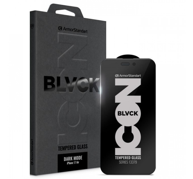 Скло захисне Armorstandart Dark Mode BI Apple iPhone 17 Air (ARM86632)