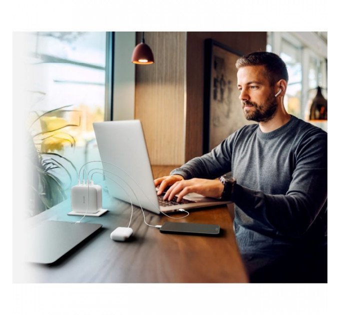 Зарядное устройство D-Link 3xUSB-C + 1xUSB-A 100W GaN white (DCP-101)