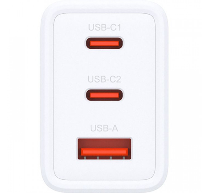 Зарядний пристрій D-Link 2xUSB-C + 1xUSB-A 65W GaN white (DCP-651)