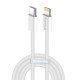 Дата кабель USB-C to Lightning 2.0m PD 27W braided gray ColorWay (CW-CBPDCL068-GR)
