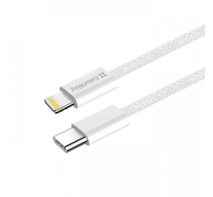 Дата кабель USB-C to Lightning 2.0m PD 27W braided gray ColorWay (CW-CBPDCL068-GR)