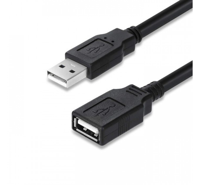 Дата кабель USB 2.0 AM\/AF 1.8m black ColorWay (CW-CBUF076-BK)