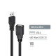 Дата кабель USB 2.0 AM\/AF 1.8m black ColorWay (CW-CBUF076-BK)