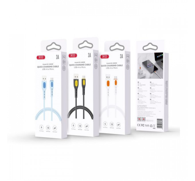 Дата кабель USB 2.0 AM to Micro 5P 1.0m black XO (NB280_M_Black)