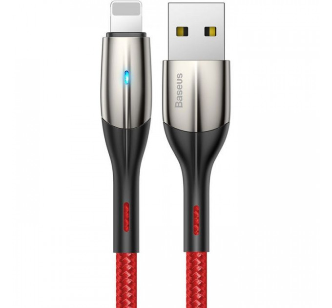 Дата кабель USB 2.0 AM to Lightning 1.0m 2.4A red Baseus (CALSP-B09)